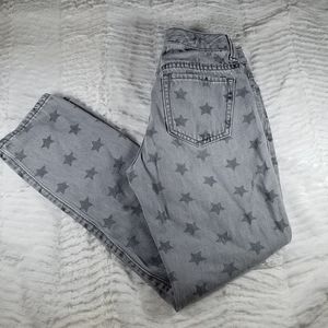 GAP Kids grey wash star pattern girls jeans